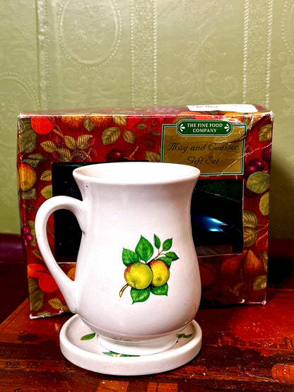 The Fine Food Company Fruit Mug & Coaster Gift Set