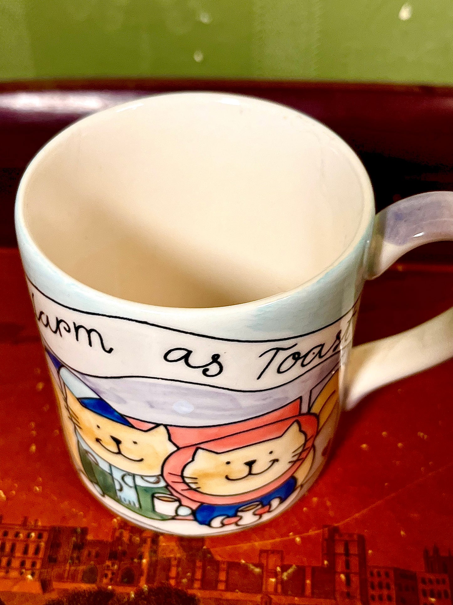 Whittard Wonderland Collection 2004 Hand Painted Cat Mug