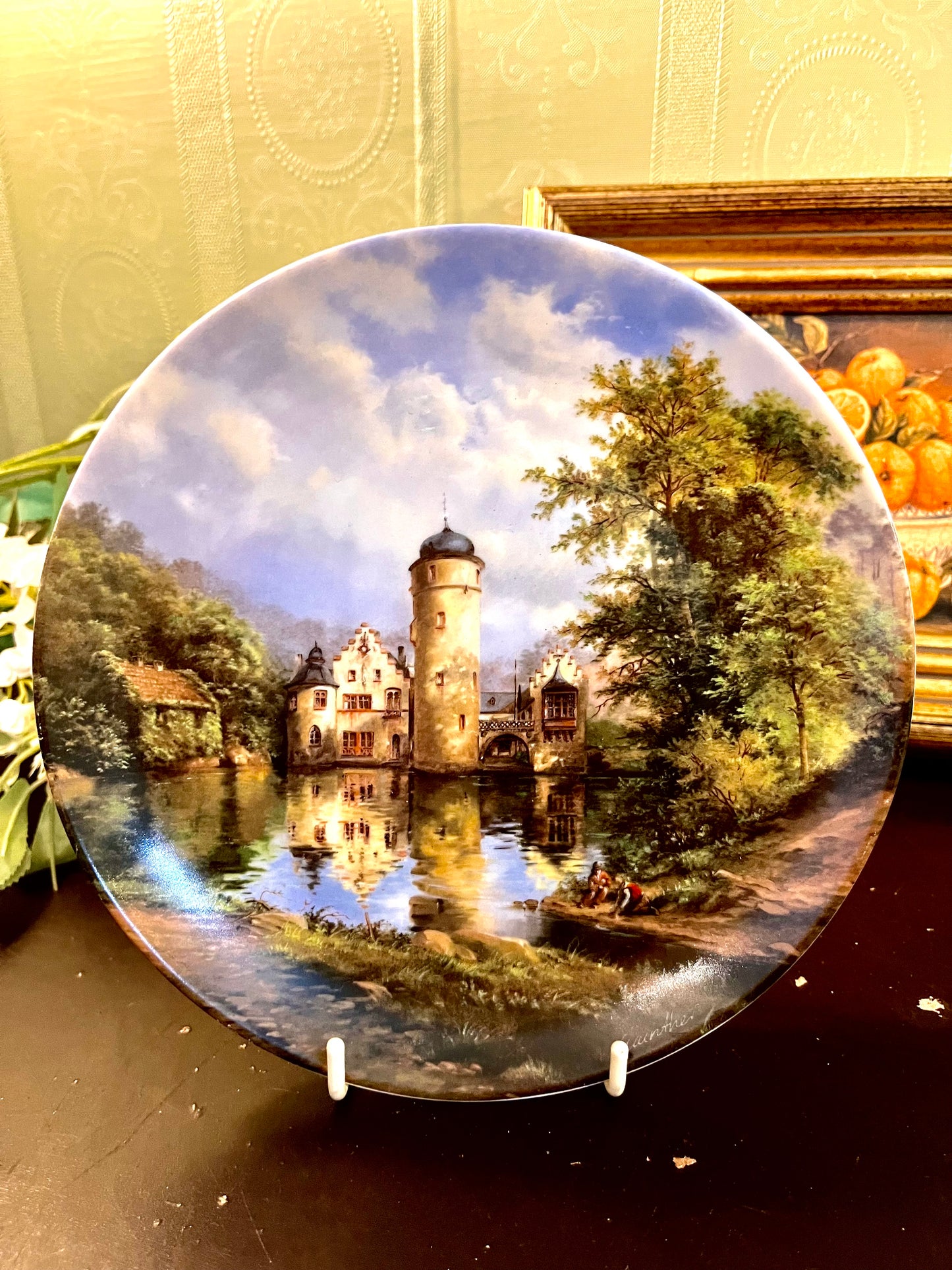 Königl. Priv. Tettau Dreamed Water Castle Collector Plate 1988