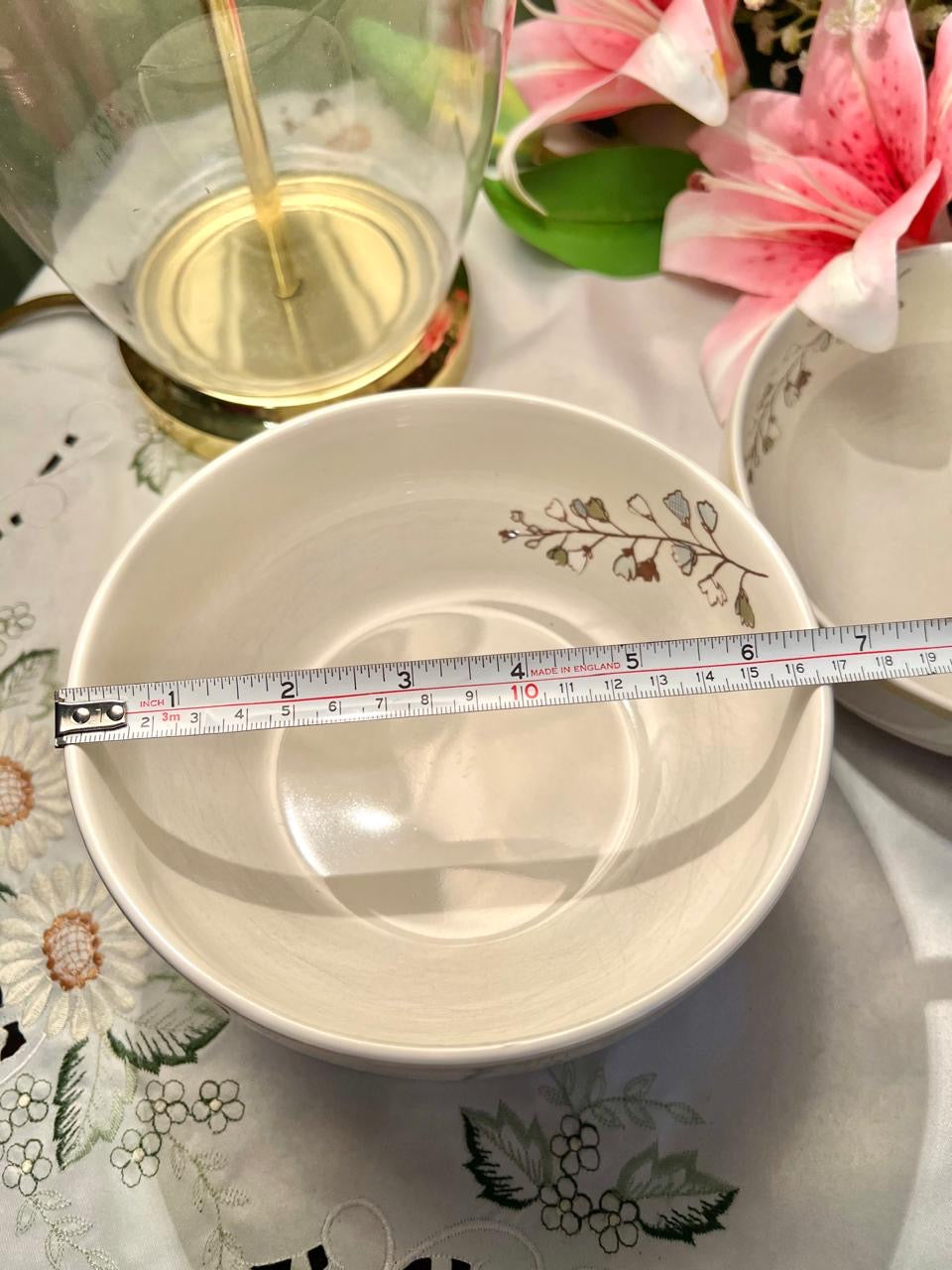 M&S Willow Stoneware Floral Bowls Set of 3 Approx. 18 cm