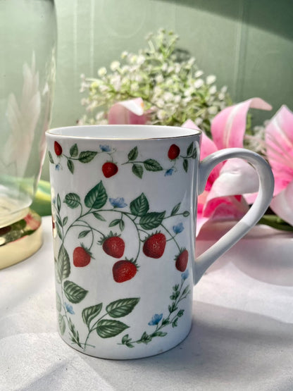 Seville Ceramics Bone China Strawberry Floral Mug 11cm