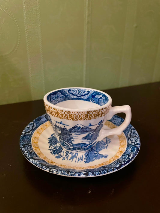 Royal Tudor Chinese Gardens Coffee Cup & Saucer Set