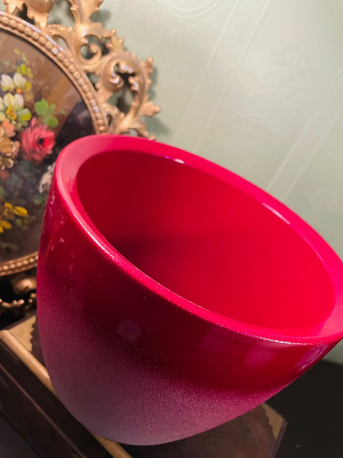 Red Ombre Ceramic Plant Pot 6 Inch Modern Home Decor