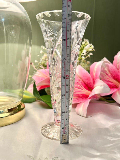 Clear Cut Crystal Bud Vase – Approx. 7.5 Inch
