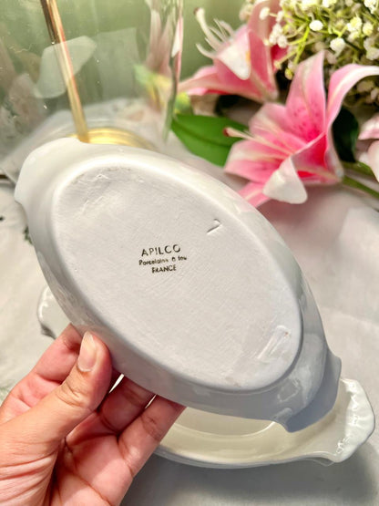 APILCO France White Oven-Safe Porcelain Dishes 20 cm (each)