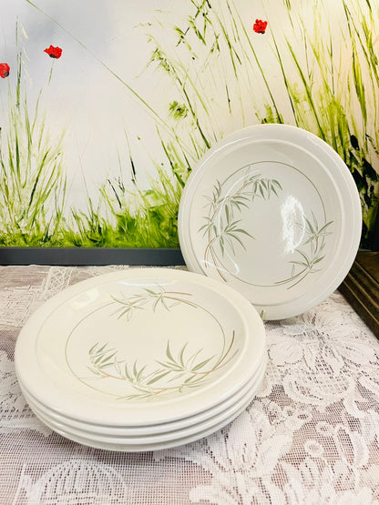 Vintage Bamboo Leaf Side Plates Set of 5