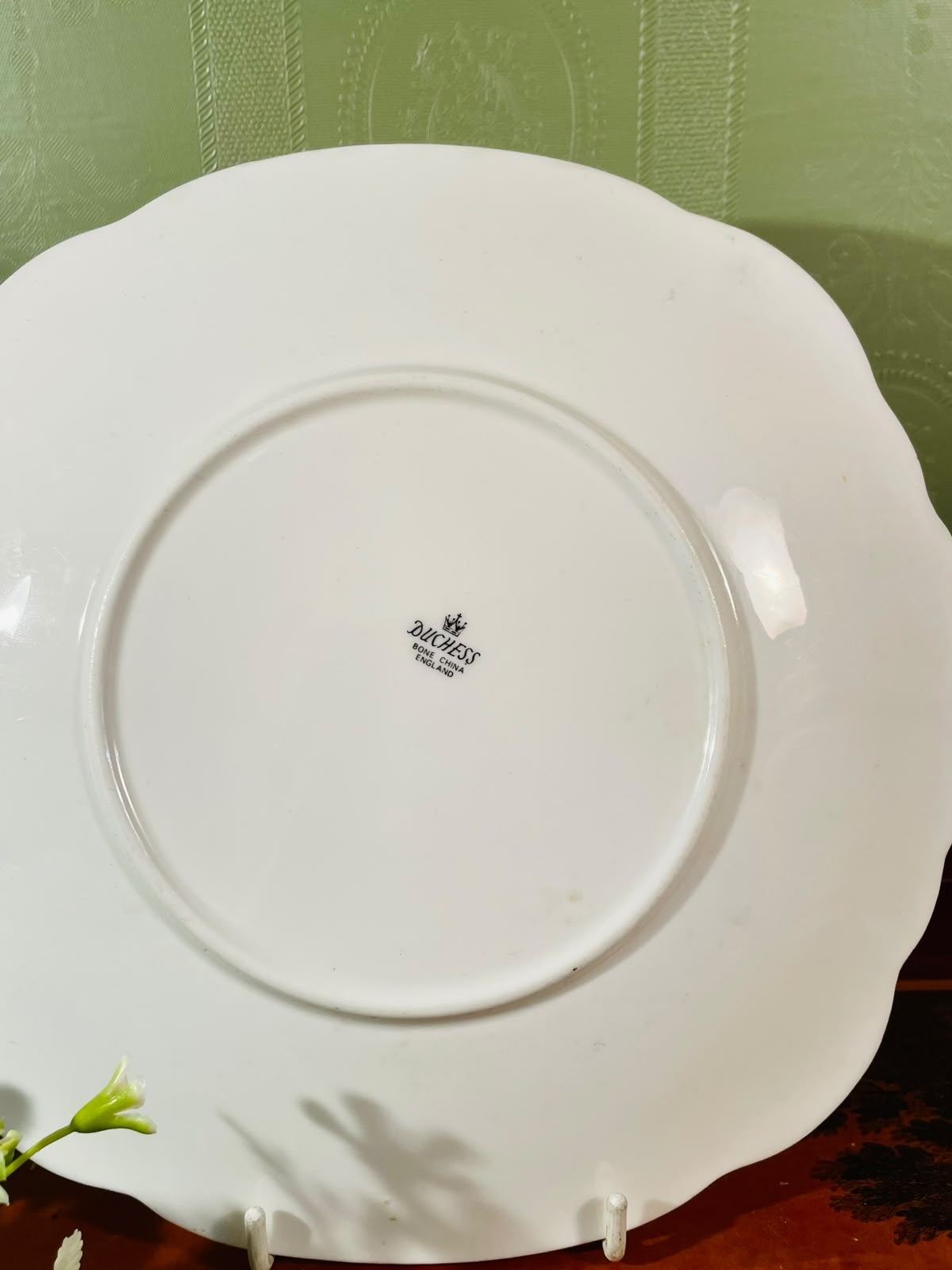Duchess Grey Rose Fine Bone China Serving Platter – 8 Inch
