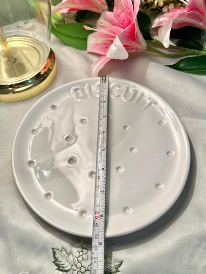 Sainsbury's For Home White Biscuits Plate 22cm