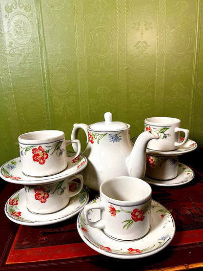 Churchill Floral Hotelware Tea Set | Made in England | 11 Pieces