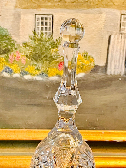 Elegant Cut Crystal Bell – Handcrafted Vintage Table Accent