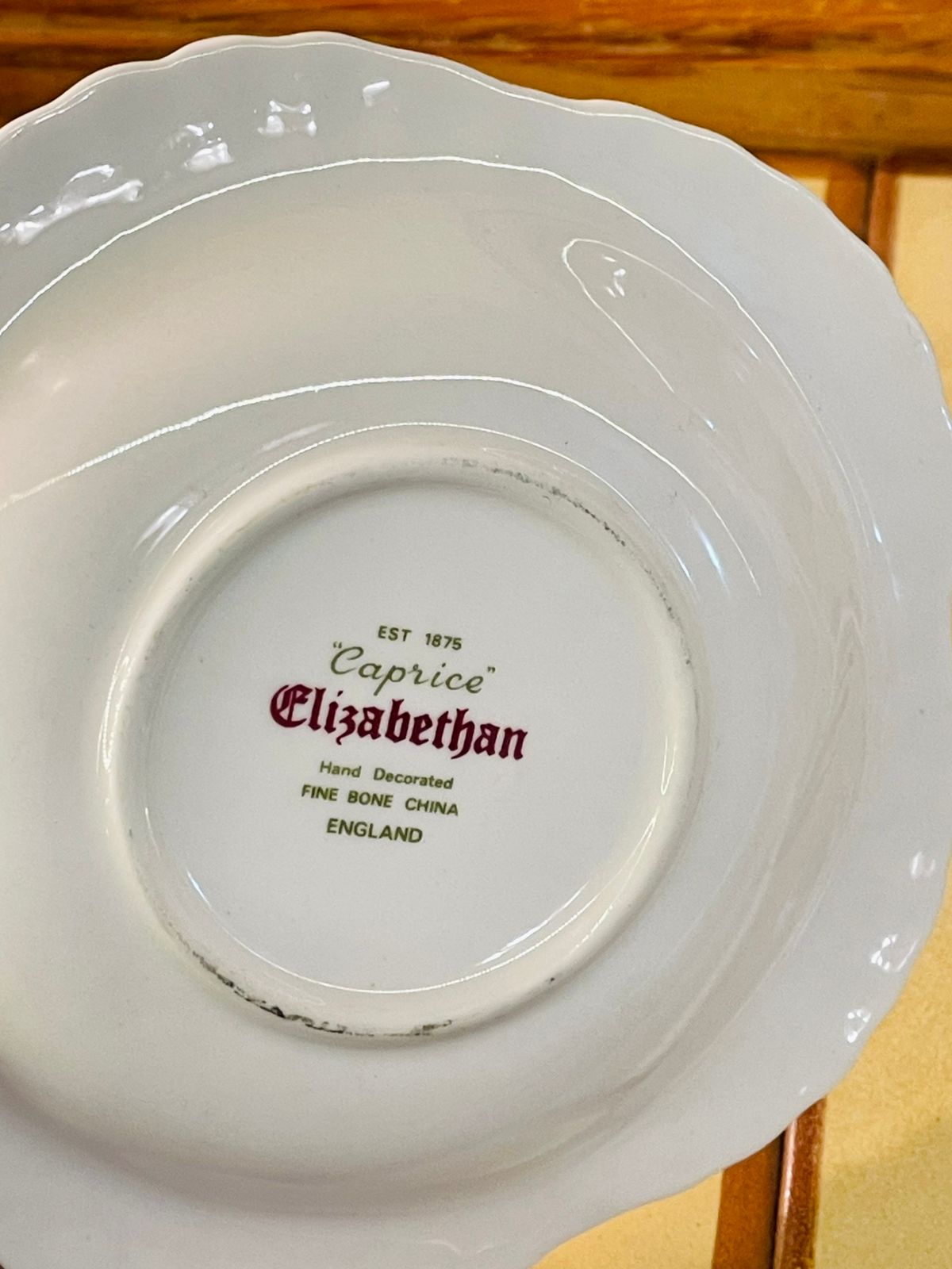 Elizabethan “Caprice” Fine Bone China Trinket Dish – Vintage Floral Plate