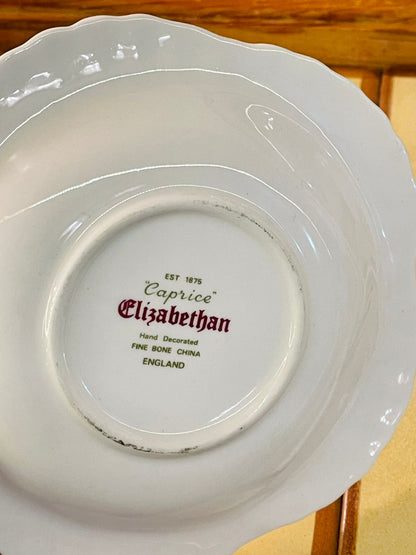 Elizabethan “Caprice” Fine Bone China Trinket Dish – Vintage Floral Plate