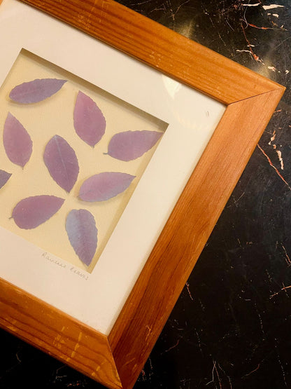 Pressed Leaves Frame Art – Minimal Botanical Wall Decor