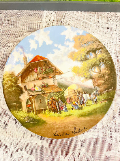 1986 Seltmann Weiden Christian Lückel Village Plate 8 in