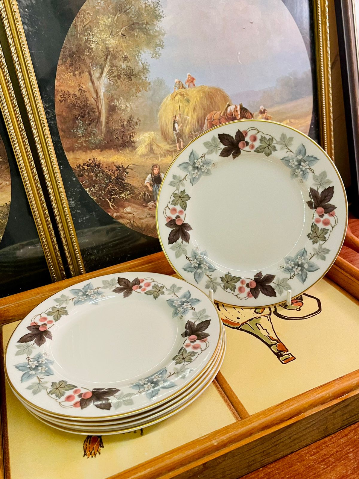 Set of 5 - Royal Doulton Quarter Plates – Fine Bone China, England