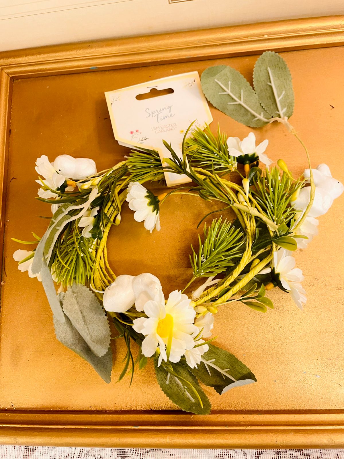 Spring Time Easter Floral Wreath 7"