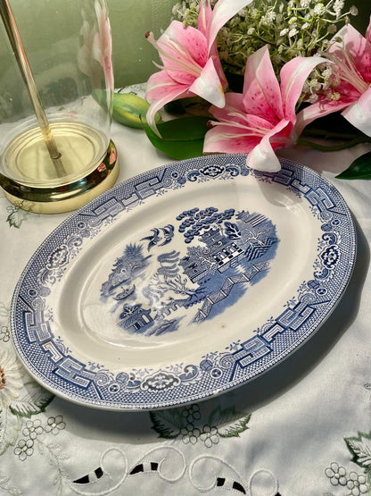 Gibson & Sons Willow Blue & White Serving Platter 13 Inch