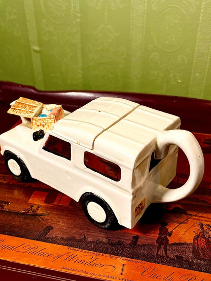 Vintage Camper Van Ceramic Teapot | 5 Inch Collectible Novelty Teapot