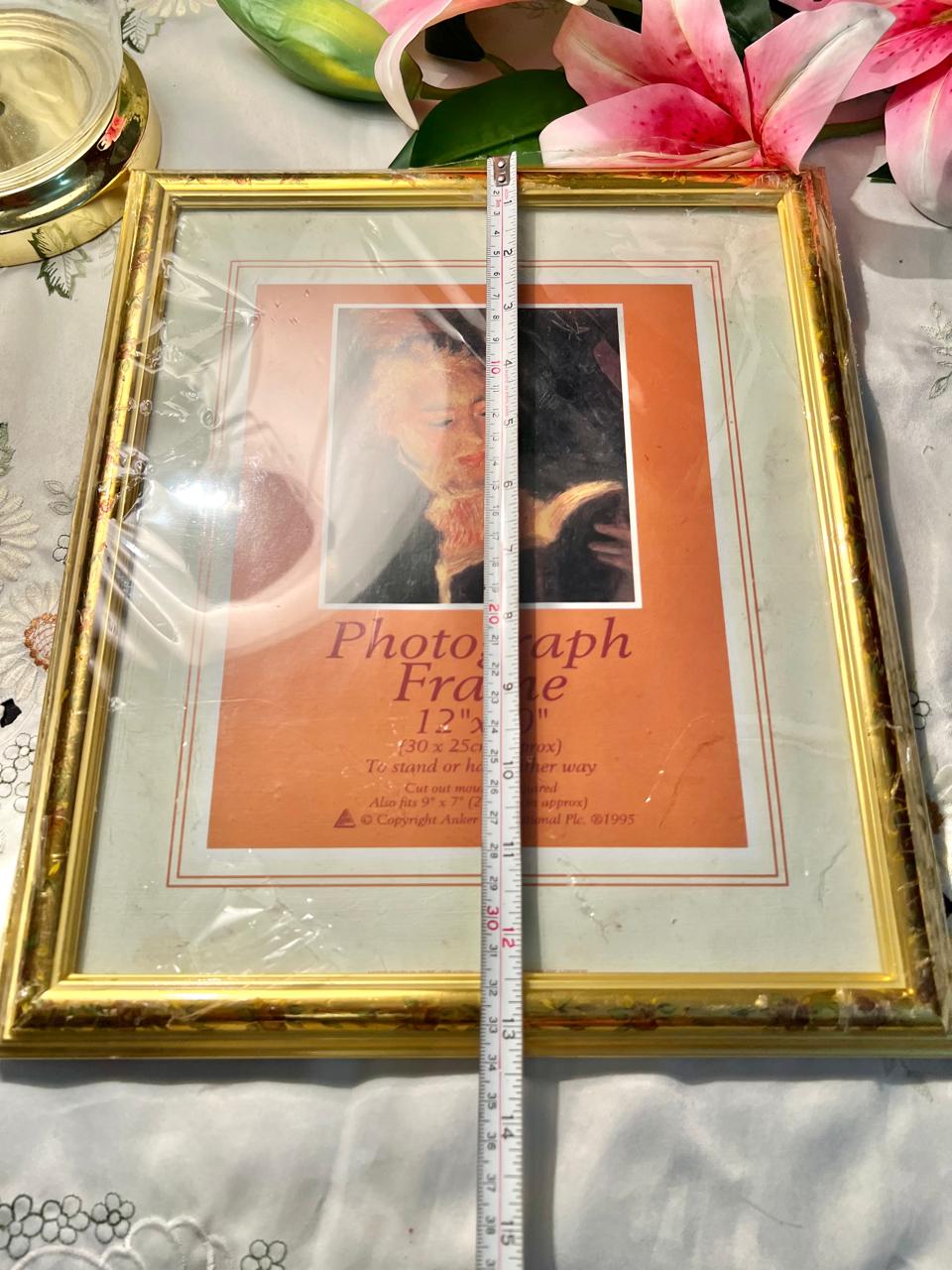 Gold-Tone Photograph Frame 12" × 10"