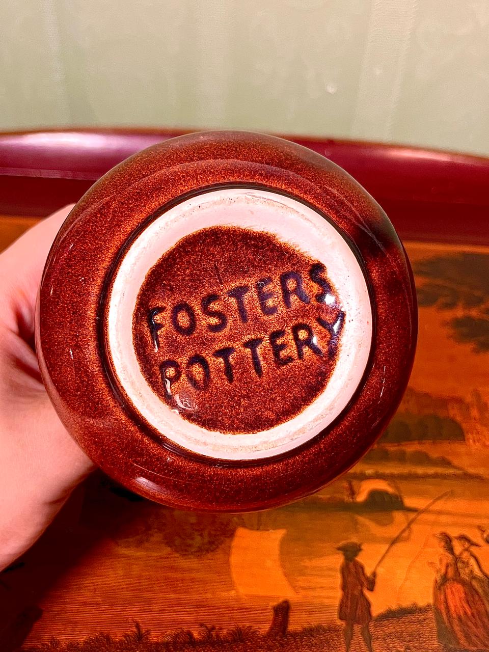Fosters Pottery Brown Speckled Ceramic Bud Vase | 5 Inch | Vintage England