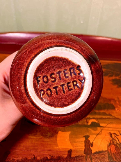 Fosters Pottery Brown Speckled Ceramic Bud Vase | 5 Inch | Vintage England