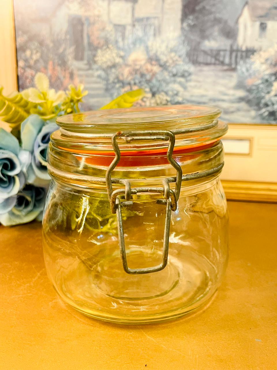 Mini Airtight Glass Jar Clip Lock Small Storage Container