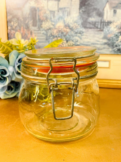 Mini Airtight Glass Jar Clip Lock Small Storage Container