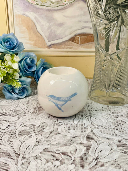 Vintage Different Bird Ceramic Candle Holders
