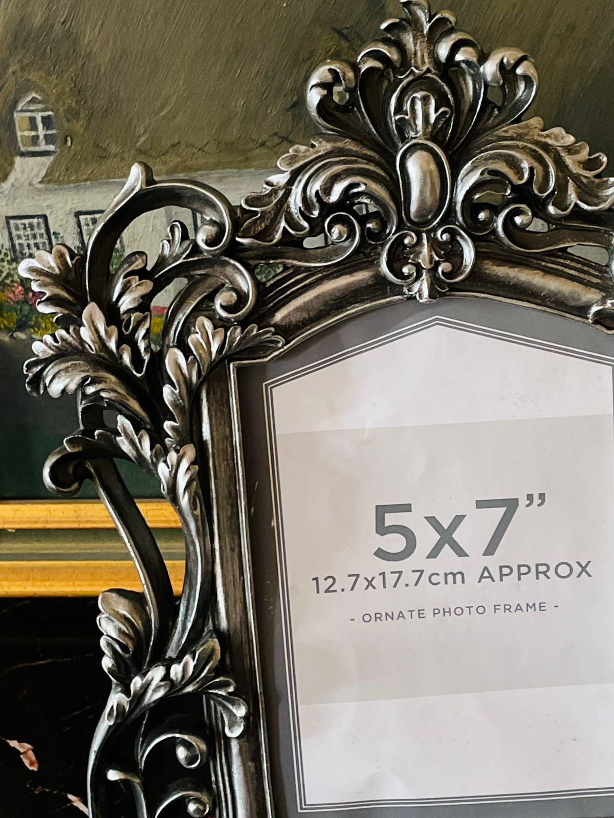 Vintage Baroque Style Ornate Photo Frame – Silver Finish