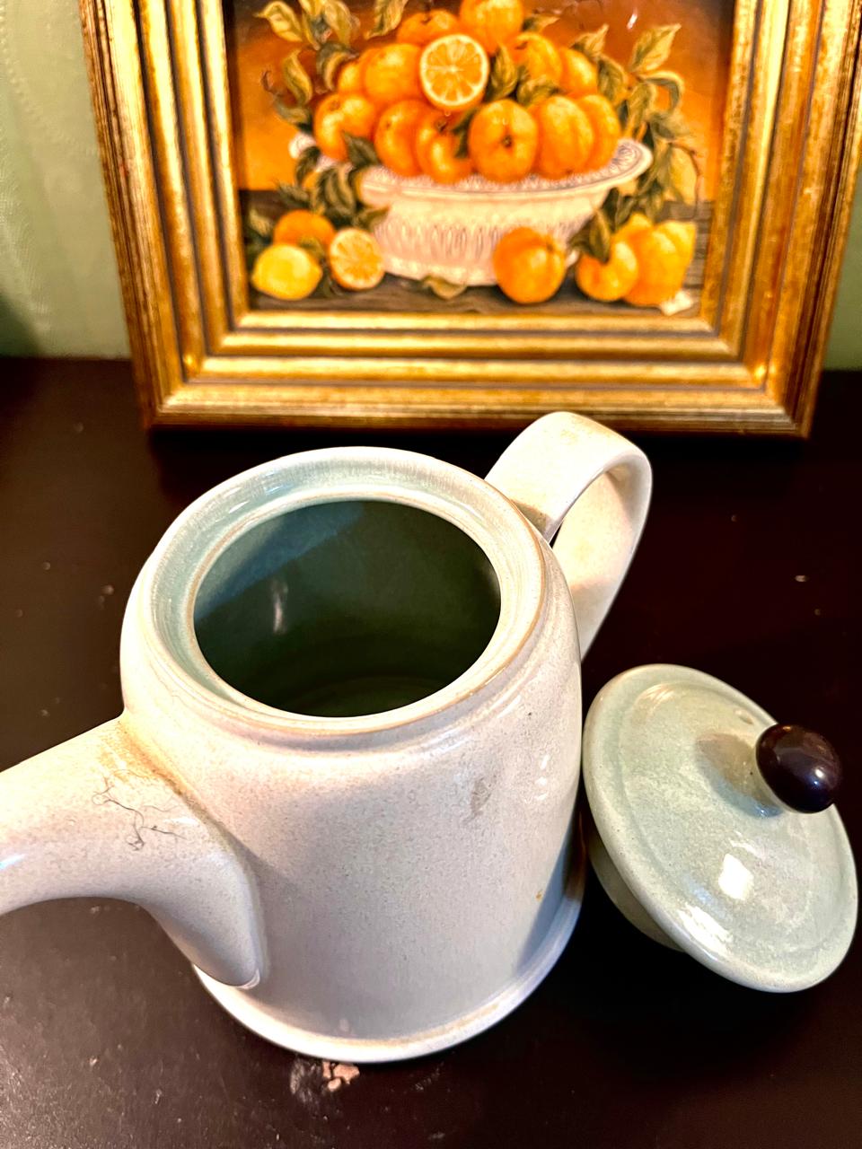 Vintage Speckled Stoneware Coffee Pot – 5 Inch