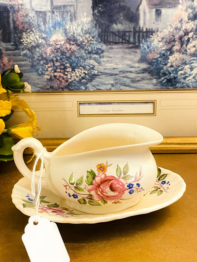 Vintage Rosevale Pottery Floral Set