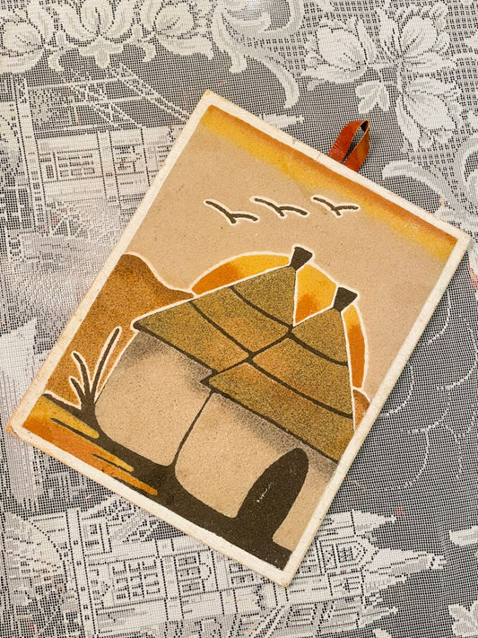 Vintage Desert House Wall Tile – Southwest Style Decor 10 inch