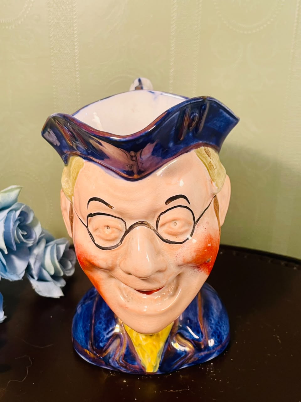 Vintage Character Toby Jug Ceramic Pitcher – 7 Inch