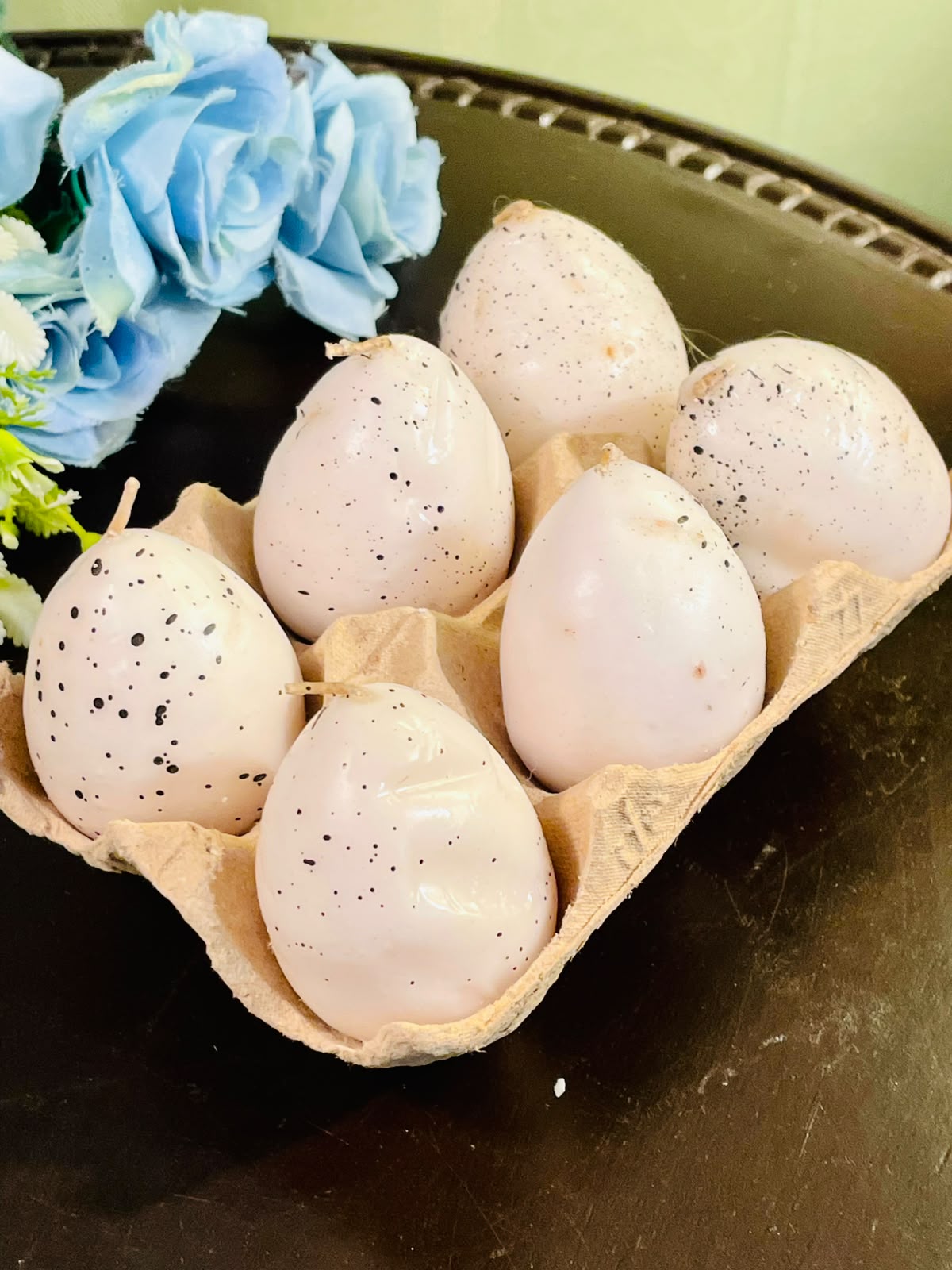 Speckled Egg Candle Set – Decorative Easter Egg Candles (6 Piece)