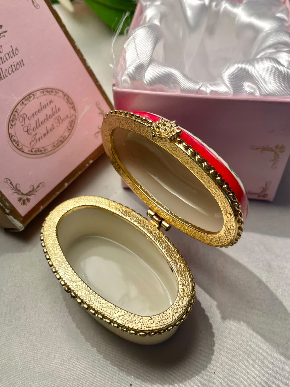Leonardo Collection Porcelain Floral Trinket Box Approx. 7 cm