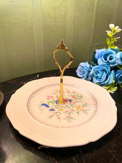 Royal Doulton Pompadour Floral Cake Stand 8 Inch