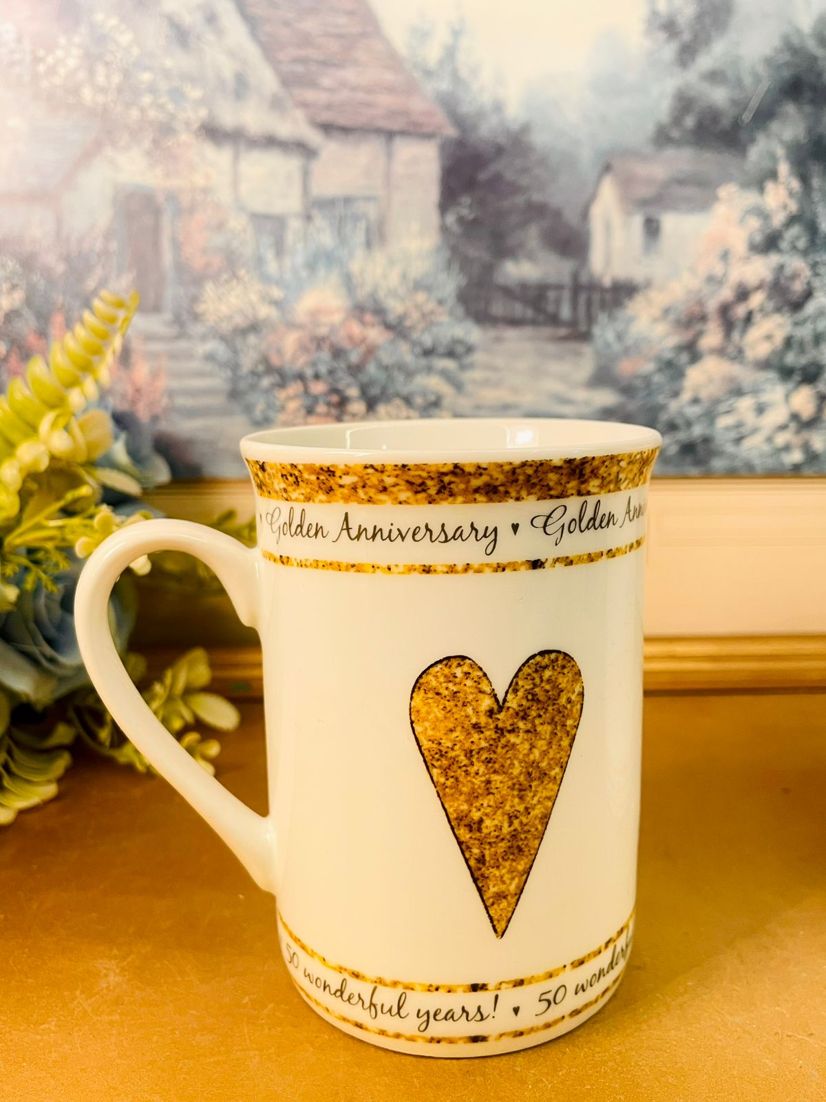 50th Golden Anniversary Mug Set – Couple Gift Box