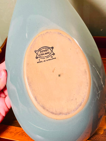 Denby Stoneware Grey-Green Oval Serving Dish – 30cm