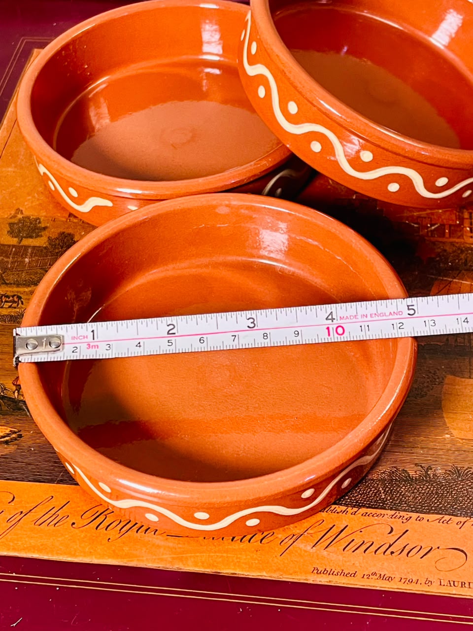 Terracotta Ceramic Baking Dishes 5 Inch – Set of 3