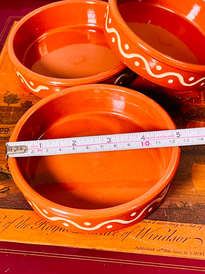 Terracotta Ceramic Baking Dishes 5 Inch – Set of 3
