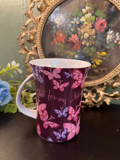Just for My Nan Butterfly Ceramic Mug