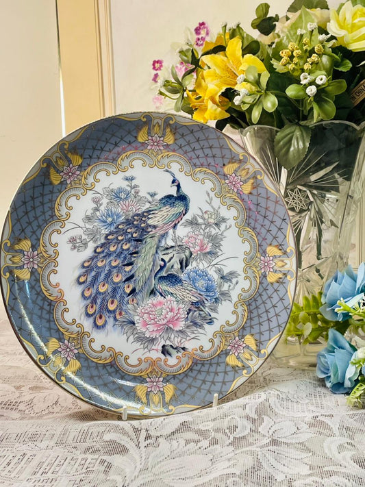 (Rare Find) Vintage Peacock Decorative Wall Plate 11” – Made in Japan