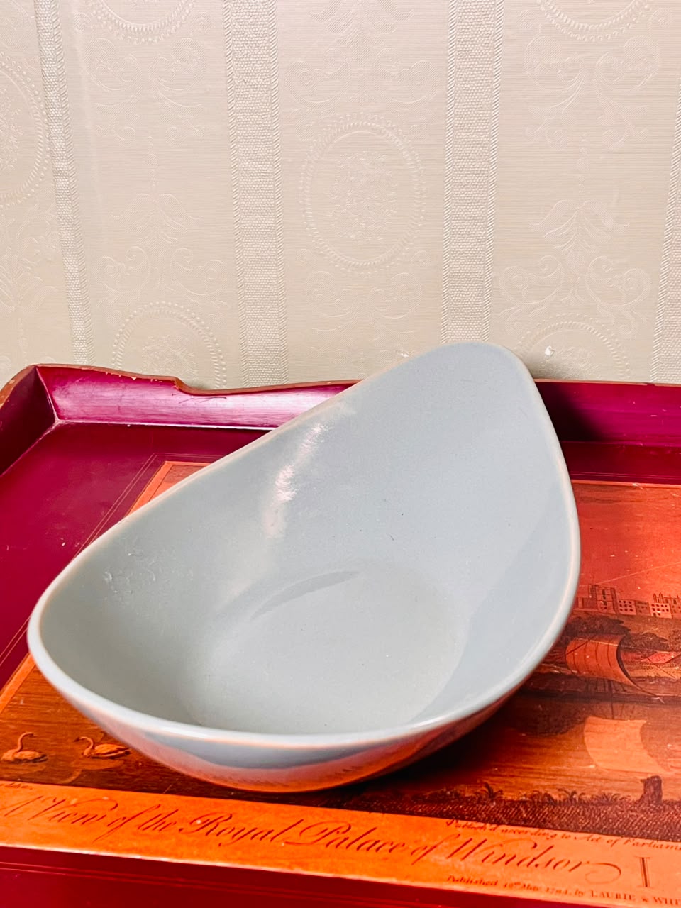 Denby Stoneware Grey-Green Oval Serving Dish – 30cm