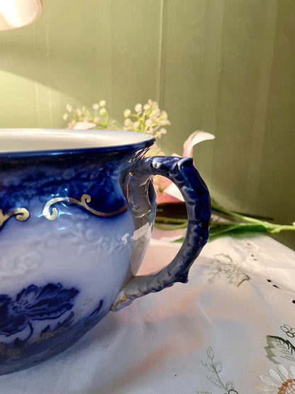 Rare Find Large Countess Blue Floral Jardiniere