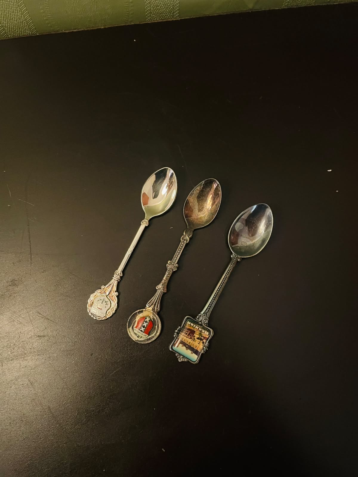 Vintage Silver Plated Souvenir Spoons Set of 3