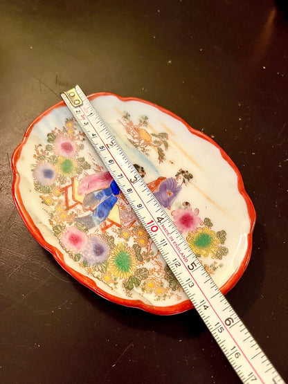 Vintage Geisha Chrysanthemum Porcelain decorative Plate – 6 Inch