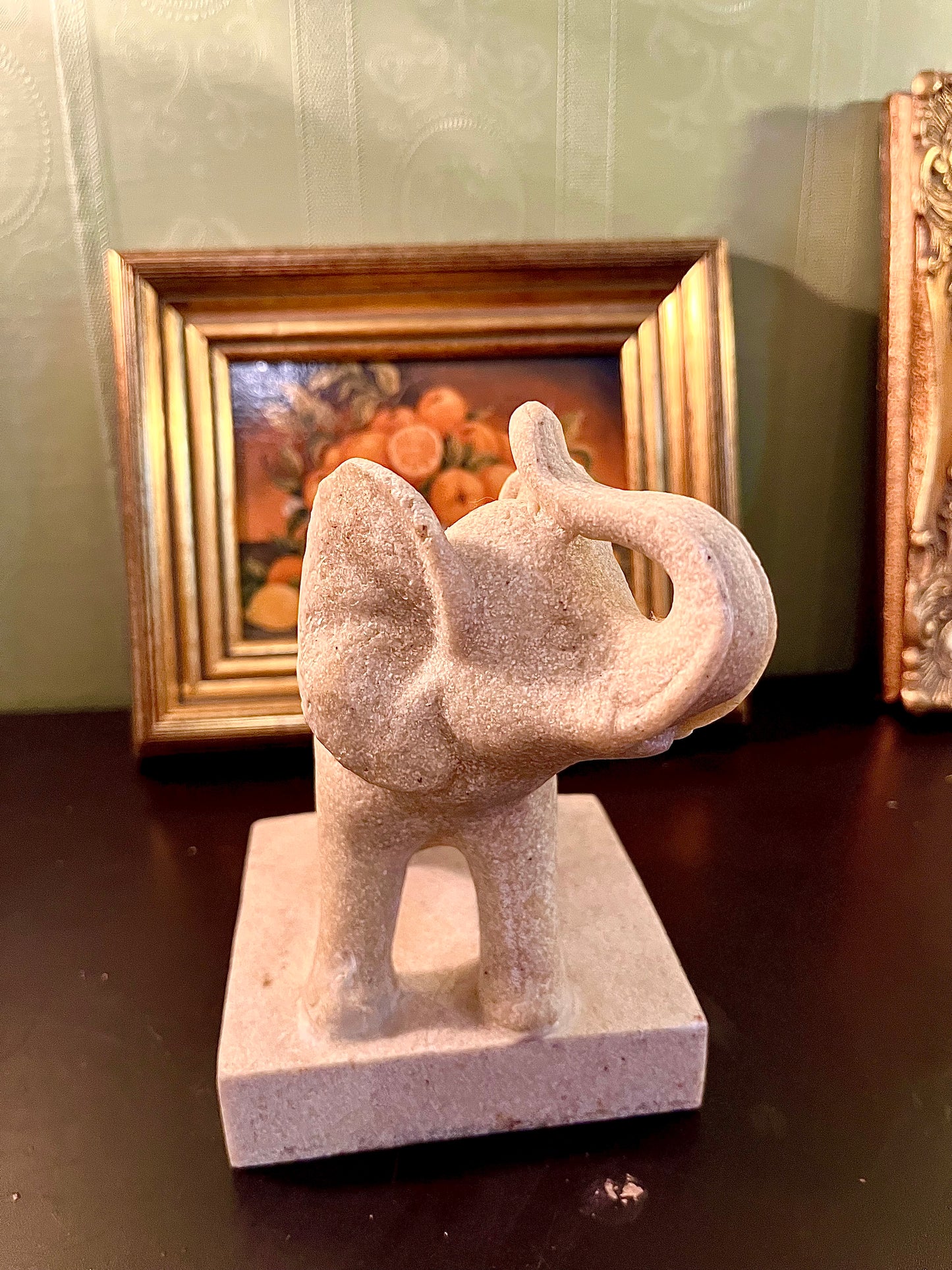 Stone Elephant Figurine – Decorative Elephant Statue