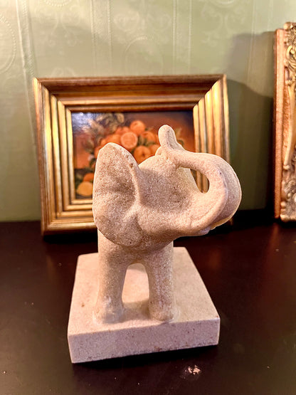 Stone Elephant Figurine – Decorative Elephant Statue
