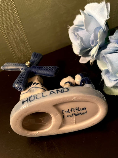Mini Delft Blue Holland Windmill Figurine 3 Inch