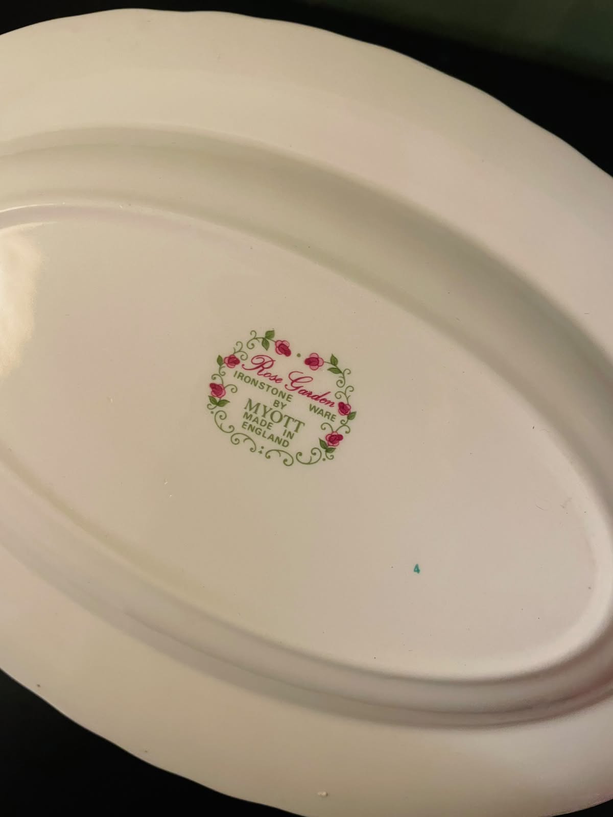 Myott Rose Garden Ironstone Oval Serving Dish